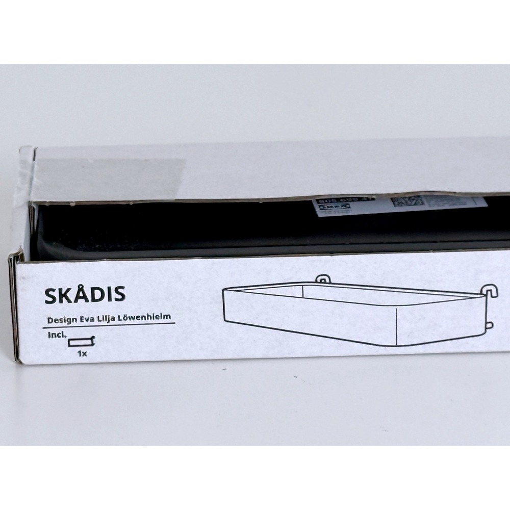 IKEA Skadis Pegboard Shelf Black 11.5" x 4.5" New 805.699.41